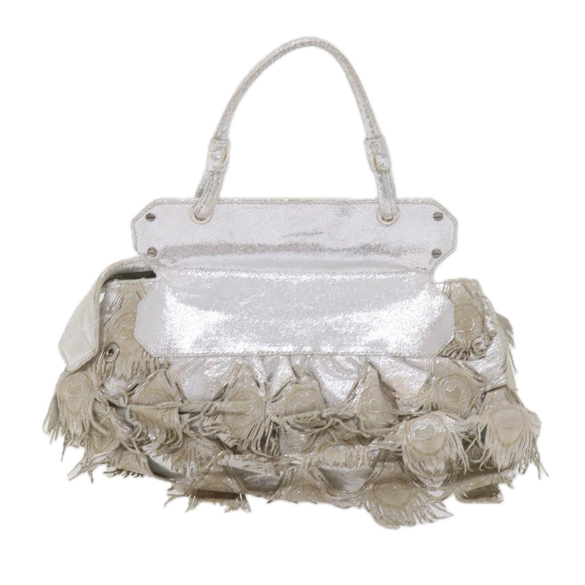 FENDI Hand Bag Polyester Silver bs10442