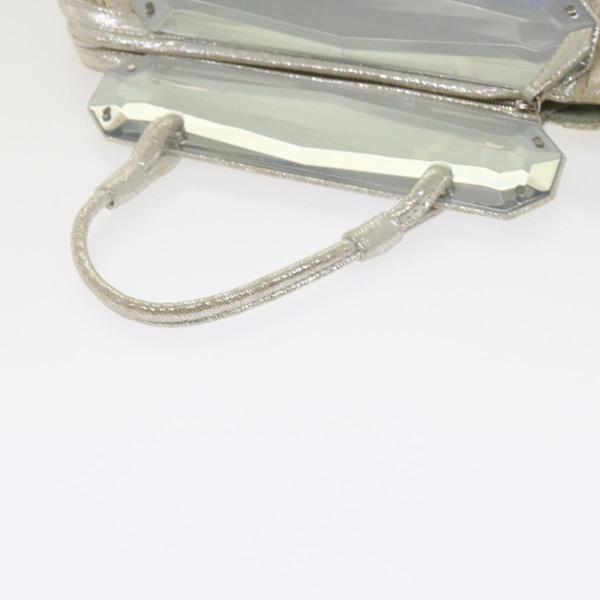 FENDI Hand Bag Polyester Silver bs10442