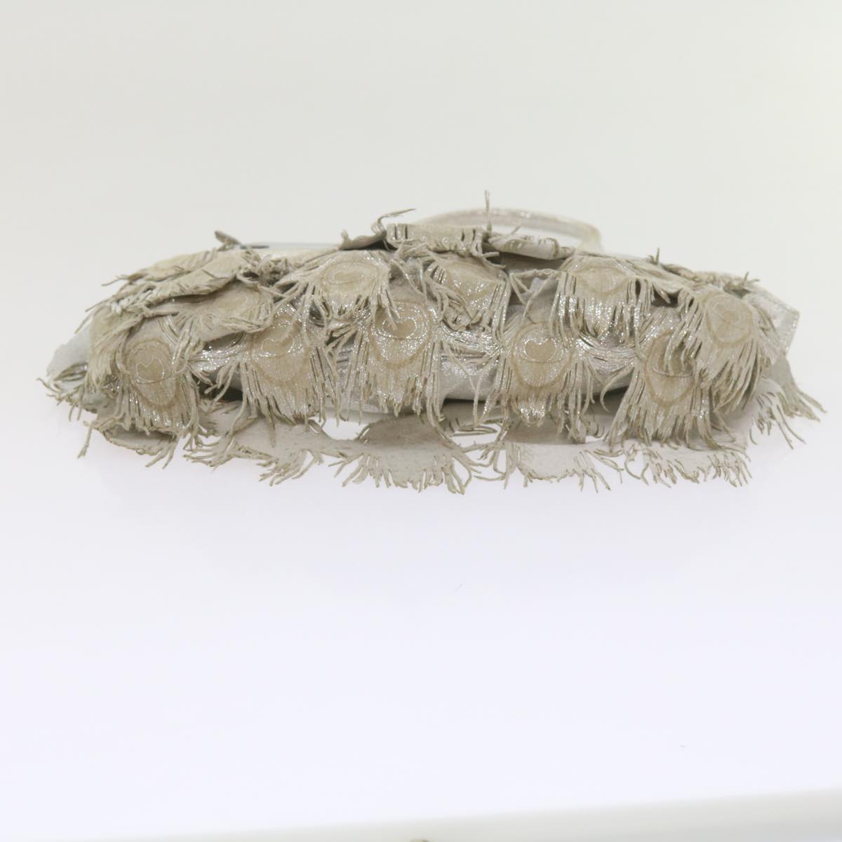 FENDI Hand Bag Polyester Silver bs10442