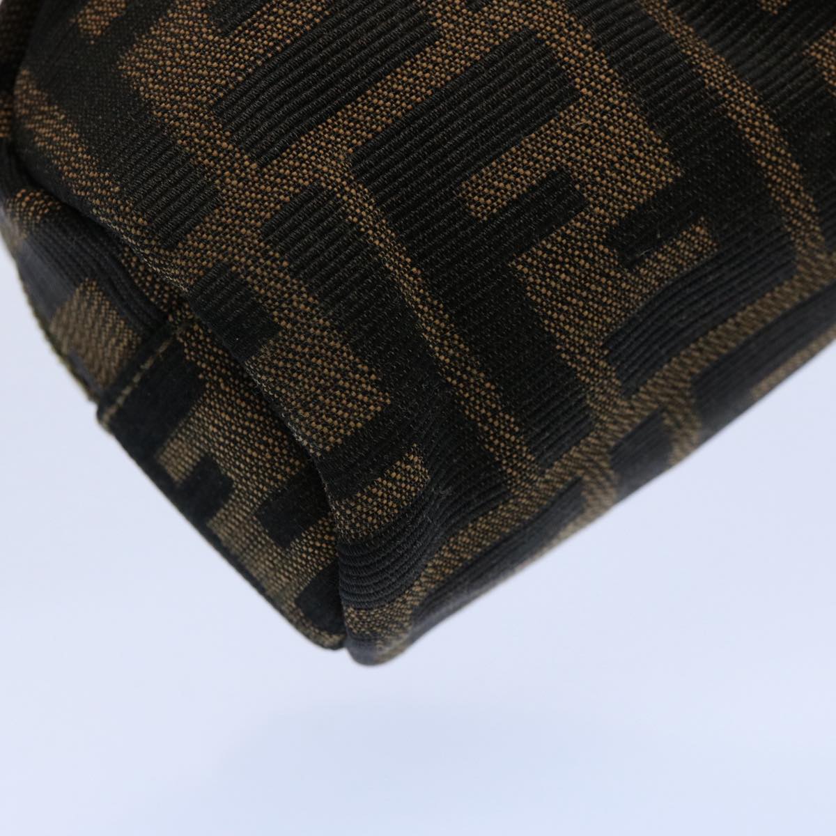 FENDI Zucca Canvas Pouch Black Brown bs10444