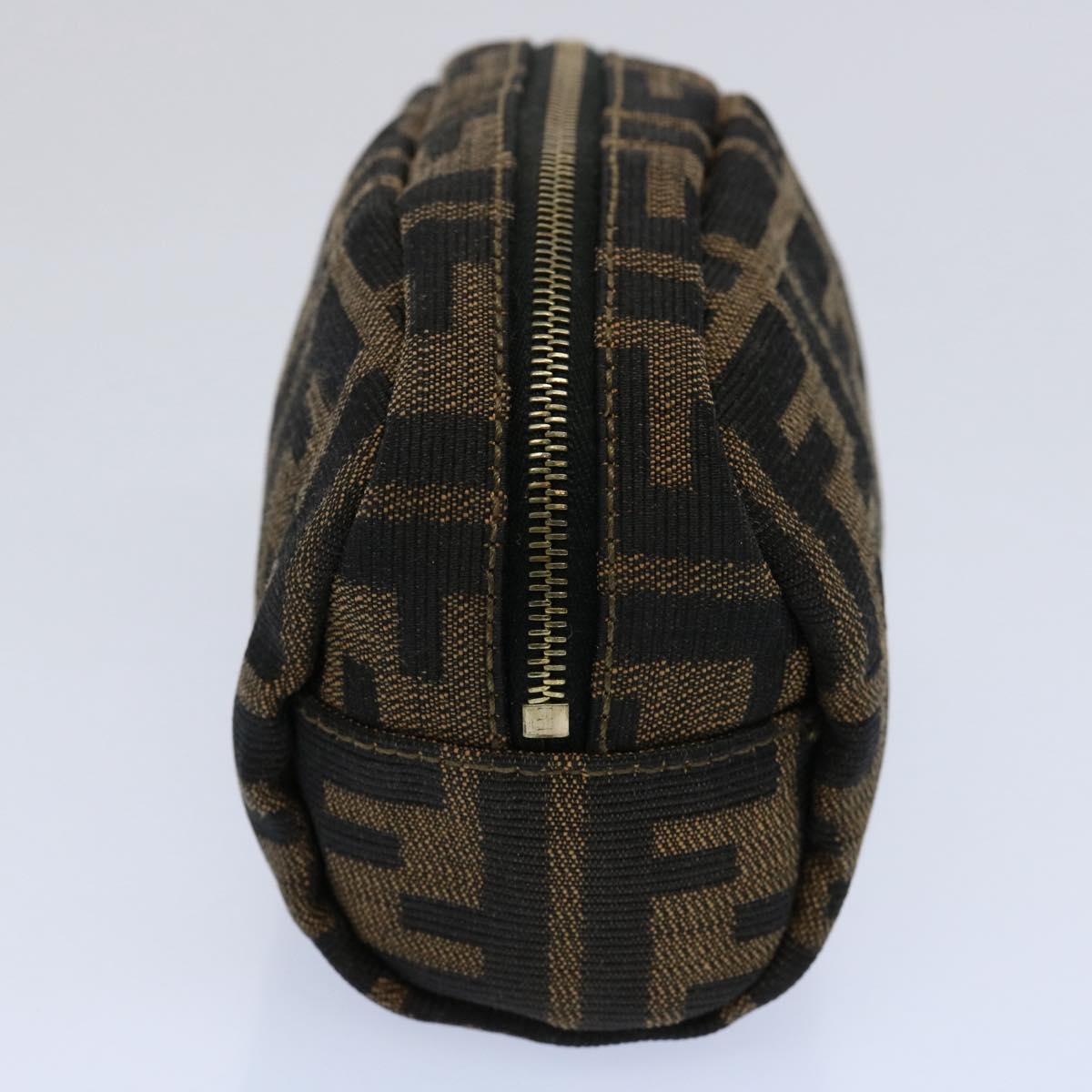 FENDI Zucca Canvas Pouch Black Brown bs10444