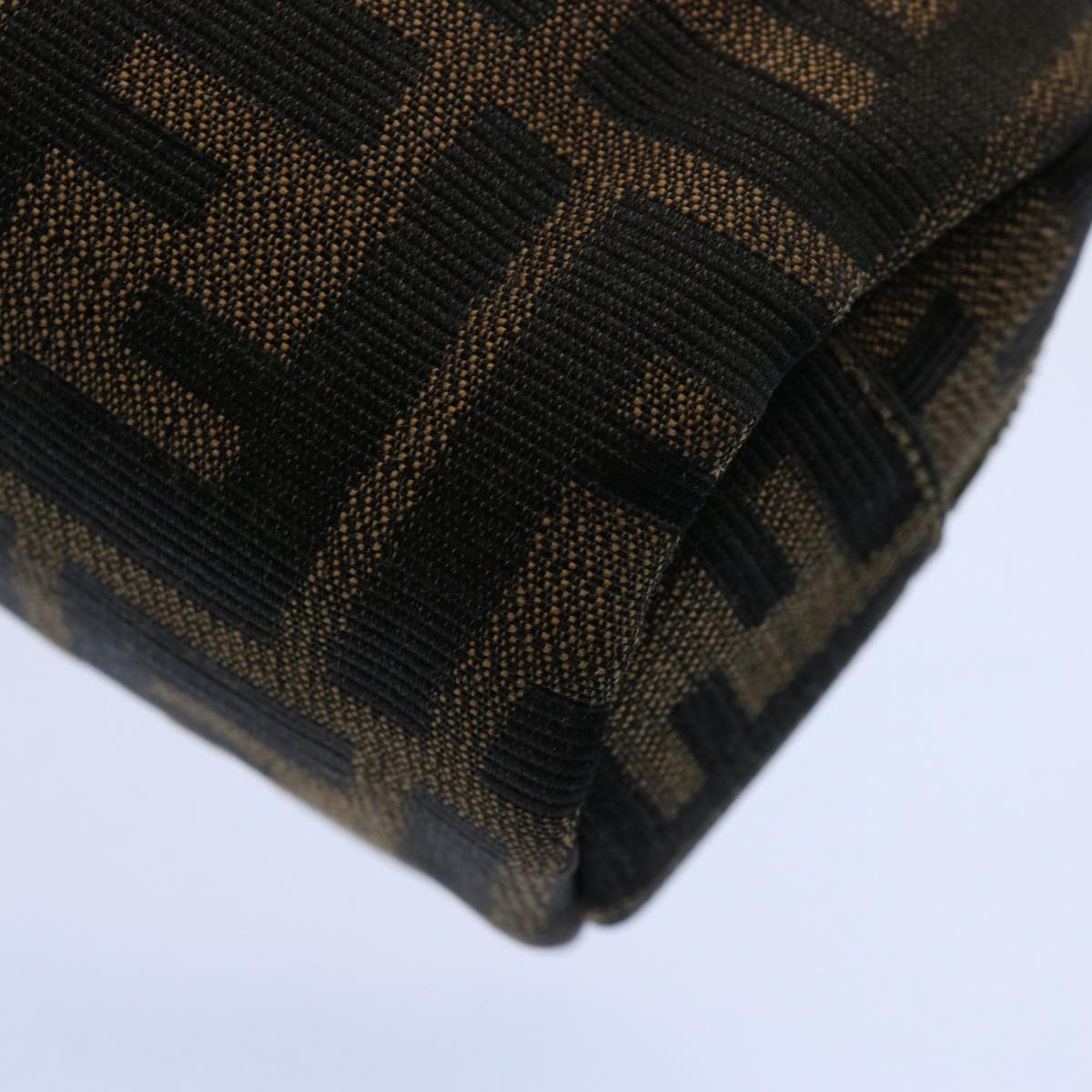 FENDI Zucca Canvas Pouch Black Brown bs10444