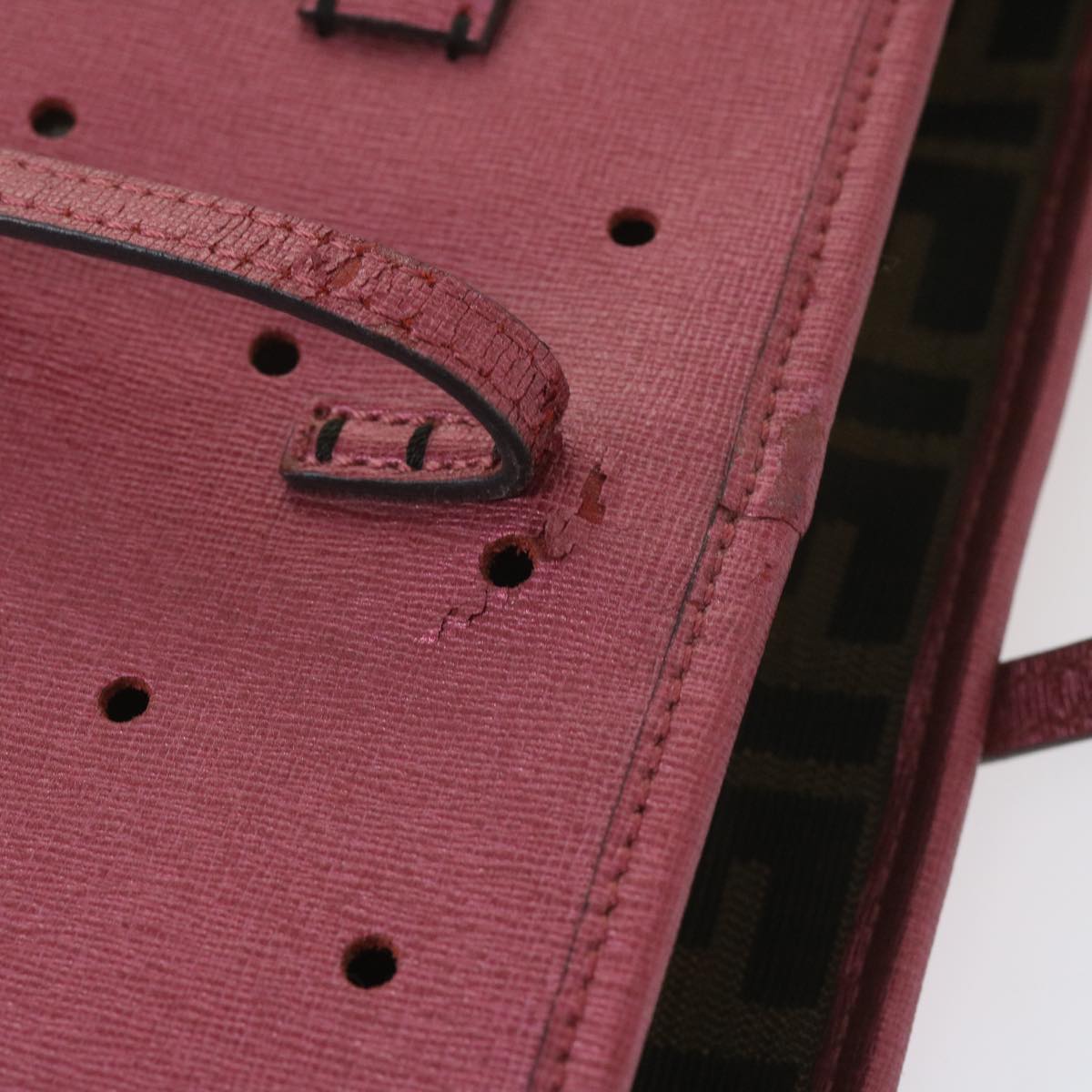 FENDI Tote Bag PVC Leather Pink bs10480