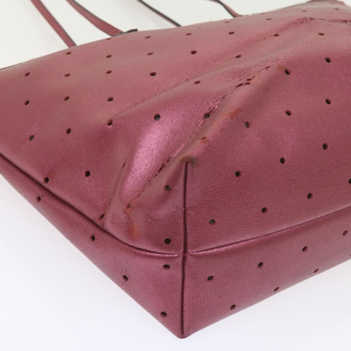 FENDI Tote Bag PVC Leather Pink bs10480