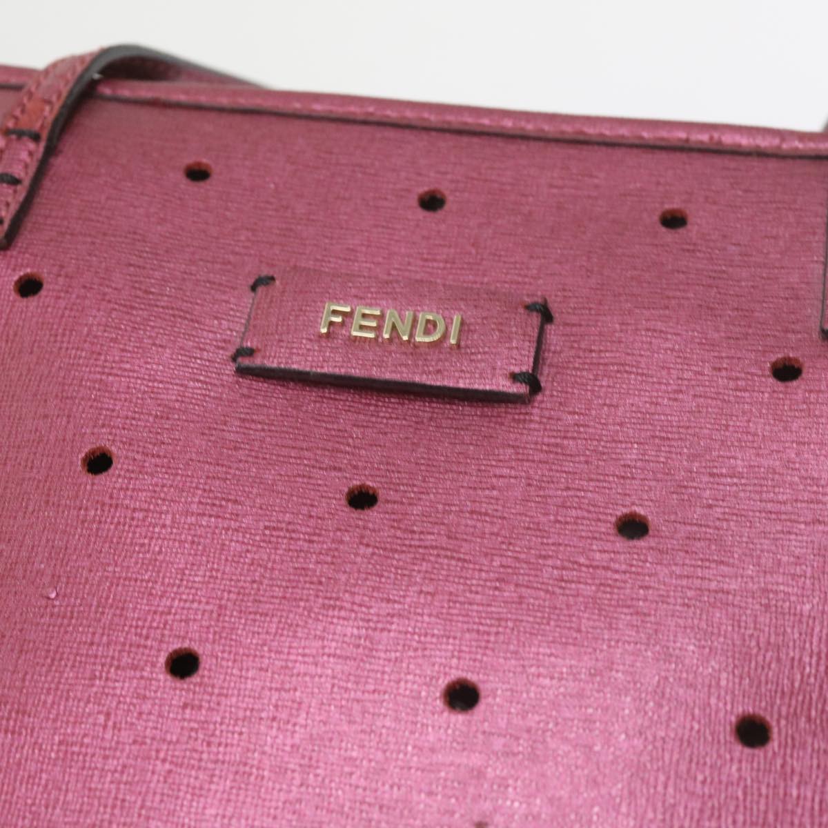 FENDI Tote Bag PVC Leather Pink bs10480