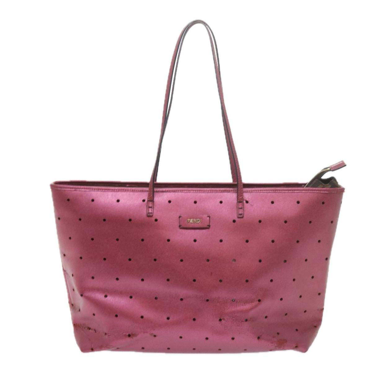 FENDI Tote Bag PVC Leather Pink bs10480