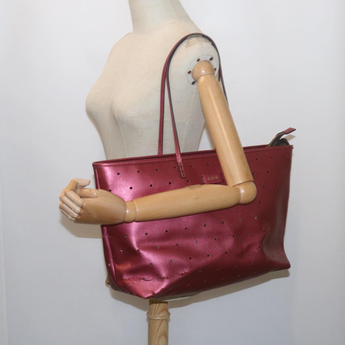 FENDI Tote Bag PVC Leather Pink bs10480