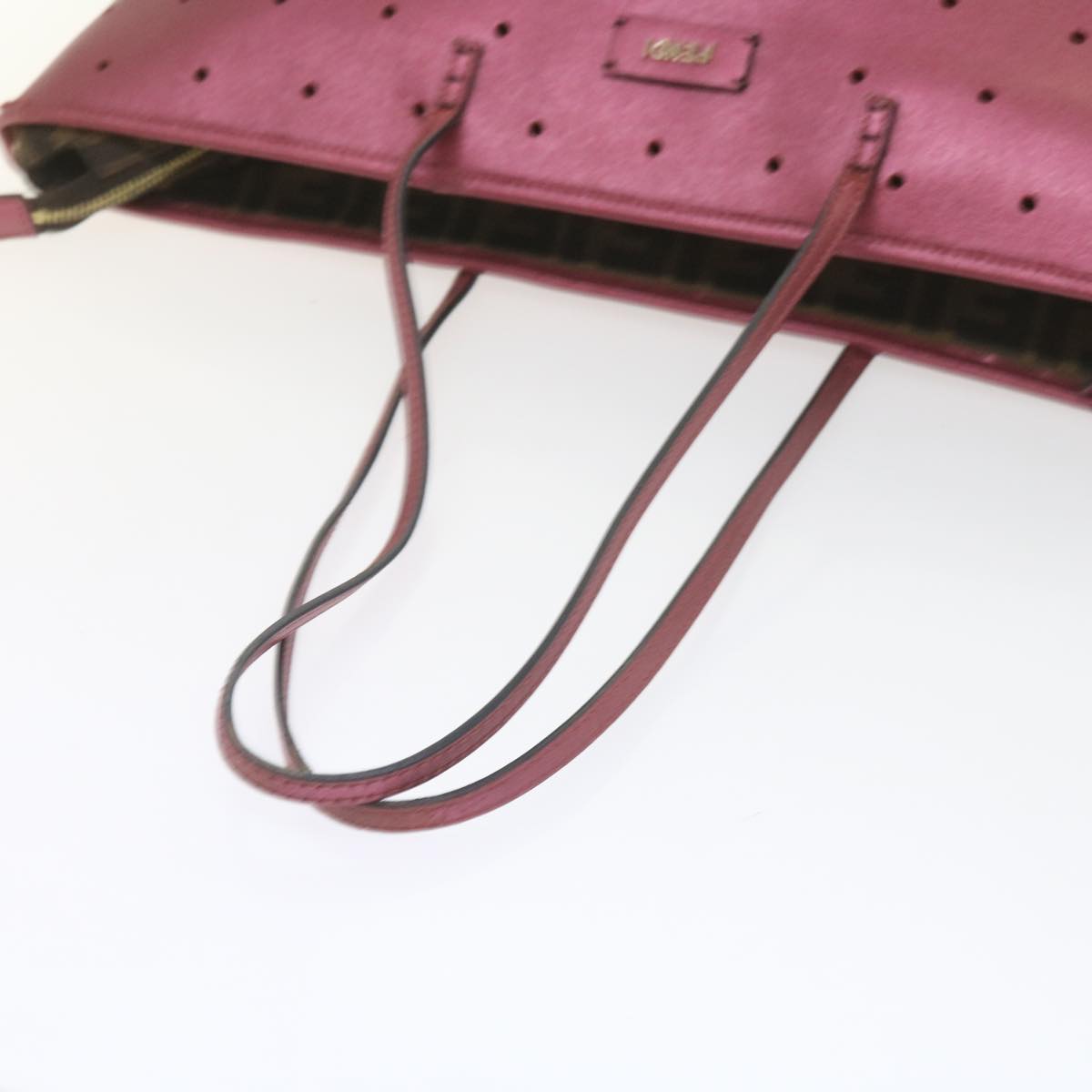 FENDI Tote Bag PVC Leather Pink bs10480
