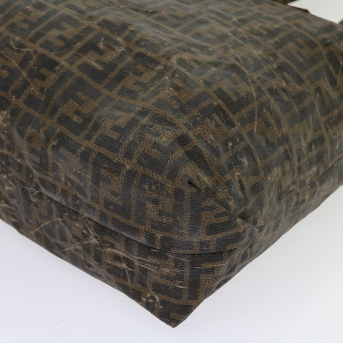 FENDI Zucca Canvas Shoulder Bag Coated Canvas 2Set Brown Black bs10493