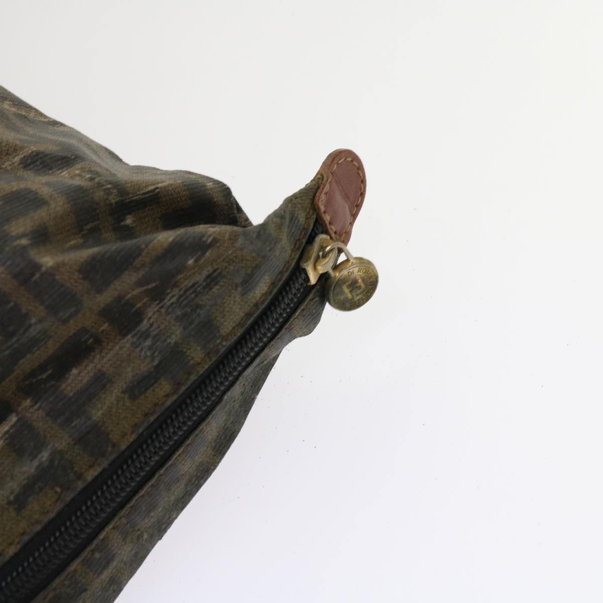 FENDI Zucca Canvas Shoulder Bag Coated Canvas 2Set Brown Black bs10493
