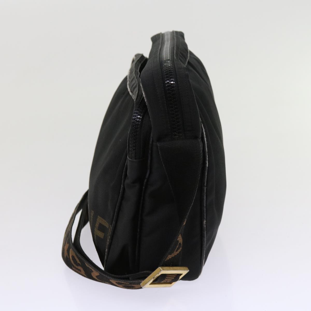 FENDI Zucca Canvas Shoulder Bag Coated Canvas 2Set Brown Black bs10493