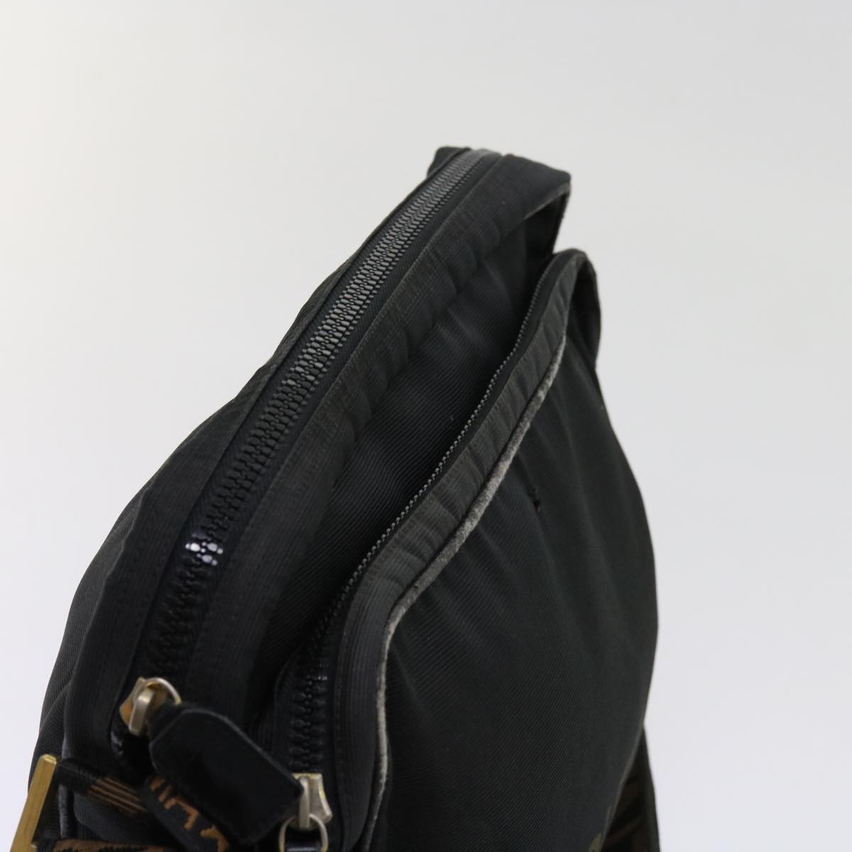 FENDI Zucca Canvas Shoulder Bag Coated Canvas 2Set Brown Black bs10493