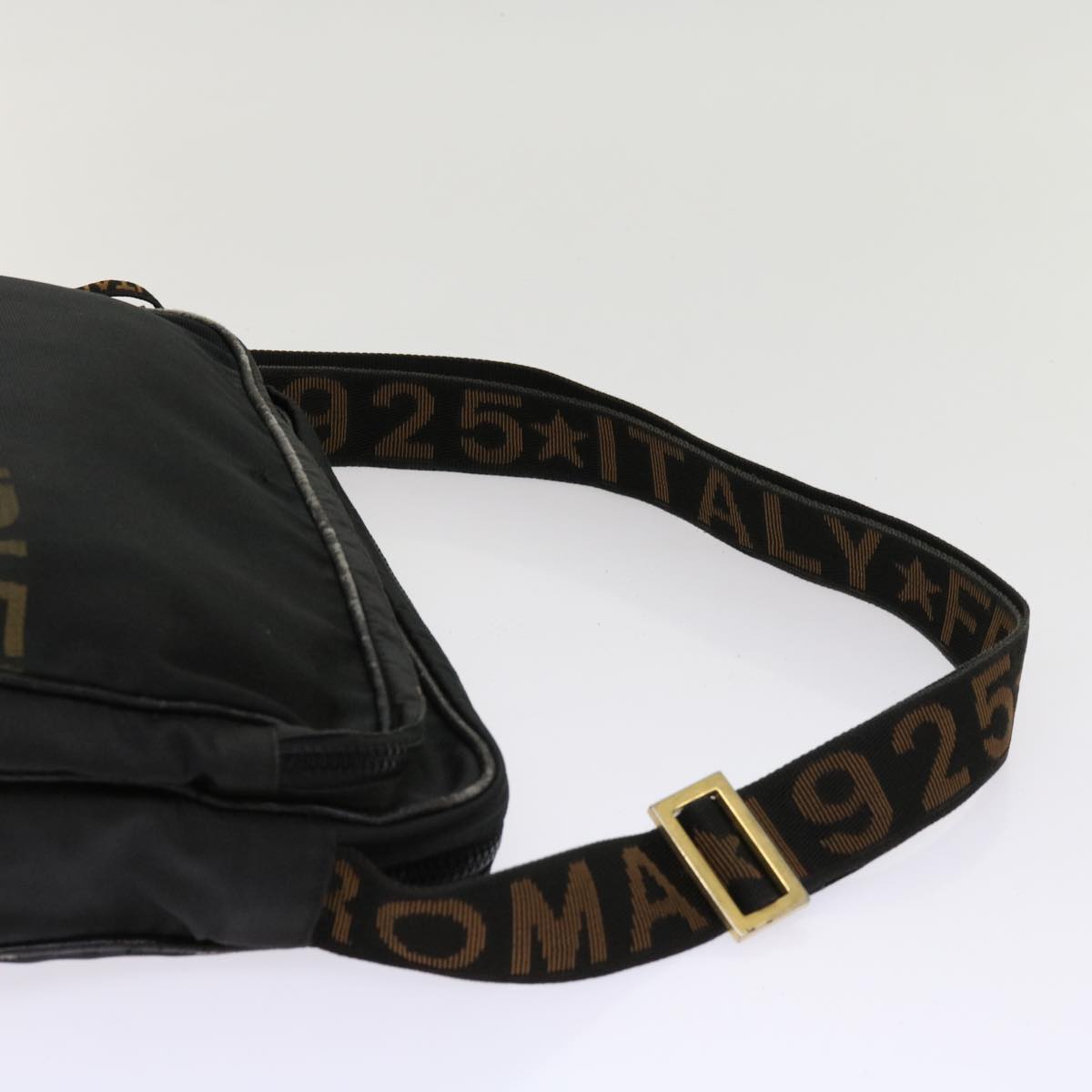 FENDI Zucca Canvas Shoulder Bag Coated Canvas 2Set Brown Black bs10493