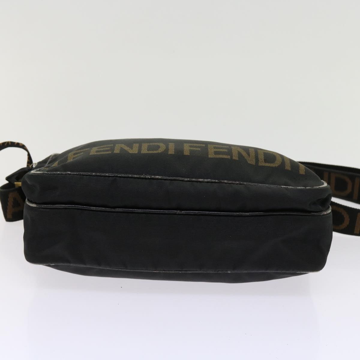 FENDI Zucca Canvas Shoulder Bag Coated Canvas 2Set Brown Black bs10493