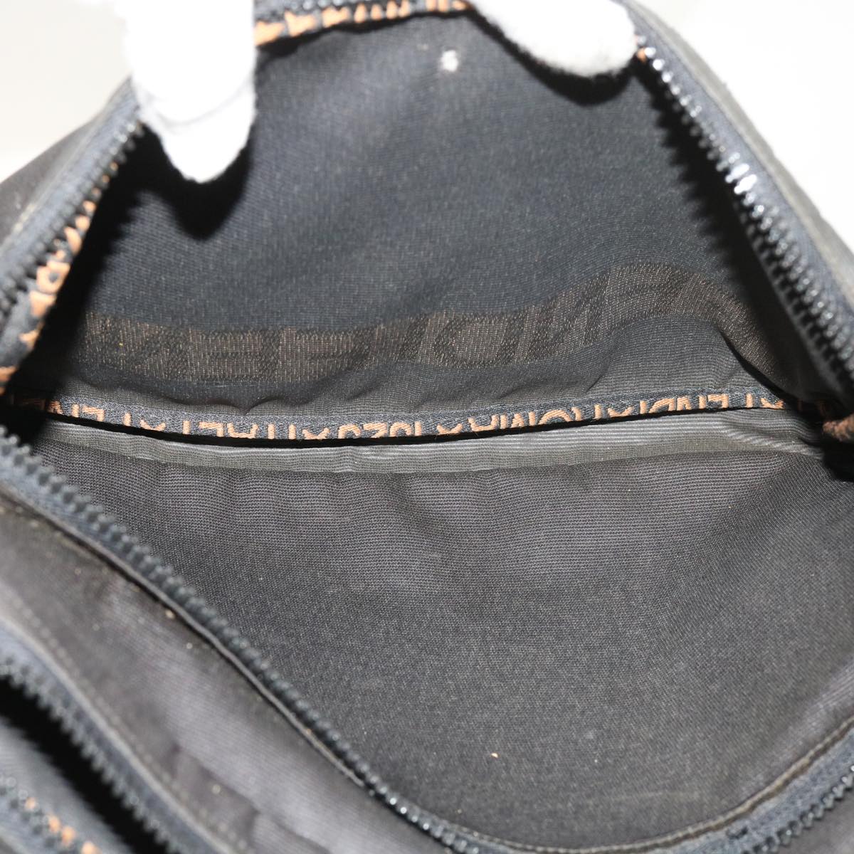 FENDI Zucca Canvas Shoulder Bag Coated Canvas 2Set Brown Black bs10493