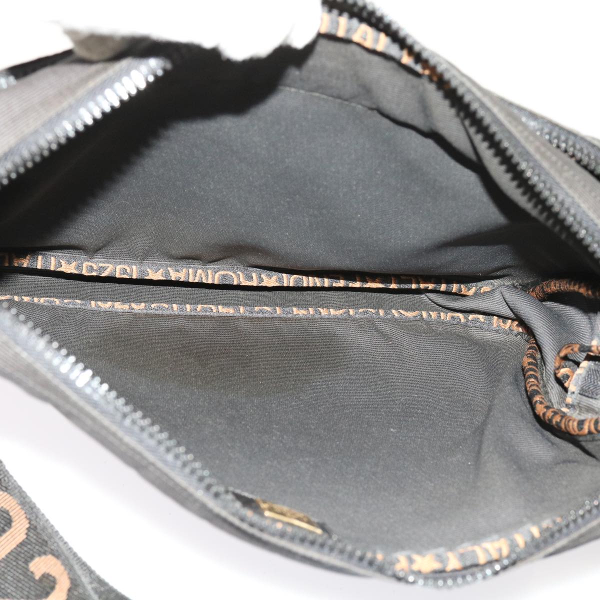 FENDI Zucca Canvas Shoulder Bag Coated Canvas 2Set Brown Black bs10493
