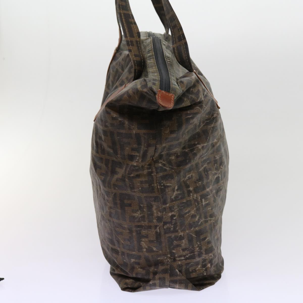 FENDI Zucca Canvas Shoulder Bag Coated Canvas 2Set Brown Black bs10493