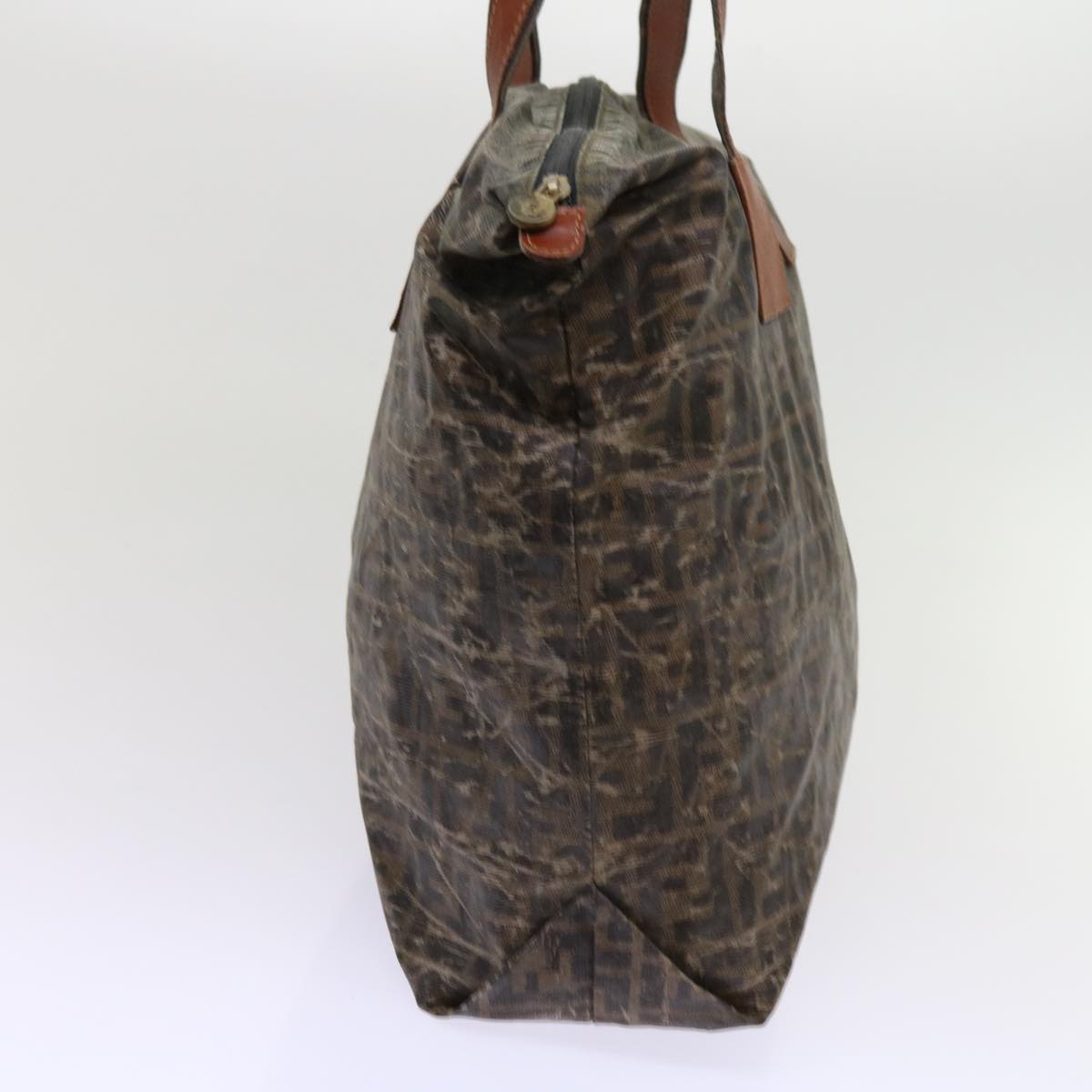 FENDI Zucca Canvas Shoulder Bag Coated Canvas 2Set Brown Black bs10493