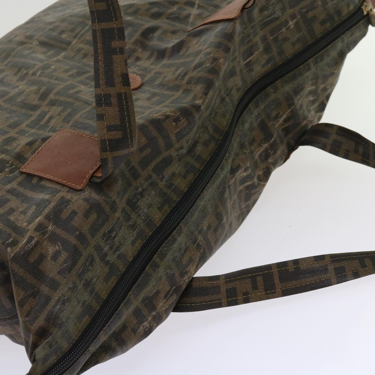 FENDI Zucca Canvas Shoulder Bag Coated Canvas 2Set Brown Black bs10493