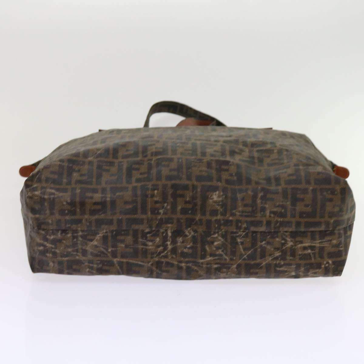 FENDI Zucca Canvas Shoulder Bag Coated Canvas 2Set Brown Black bs10493