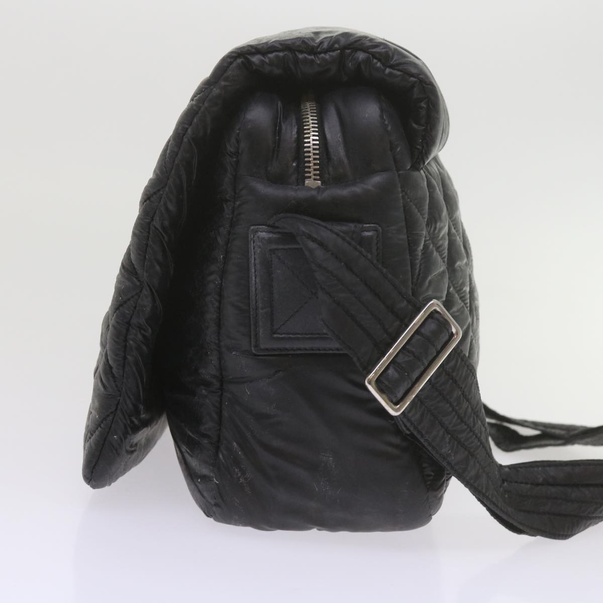 CHANEL Cococoon Shoulder Bag Nylon Black CC bs10518