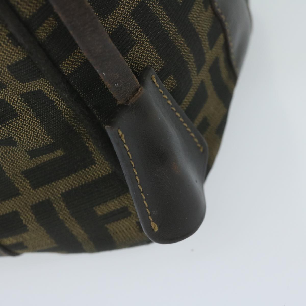 FENDI Zucca Canvas Hand Bag Black Brown bs10526