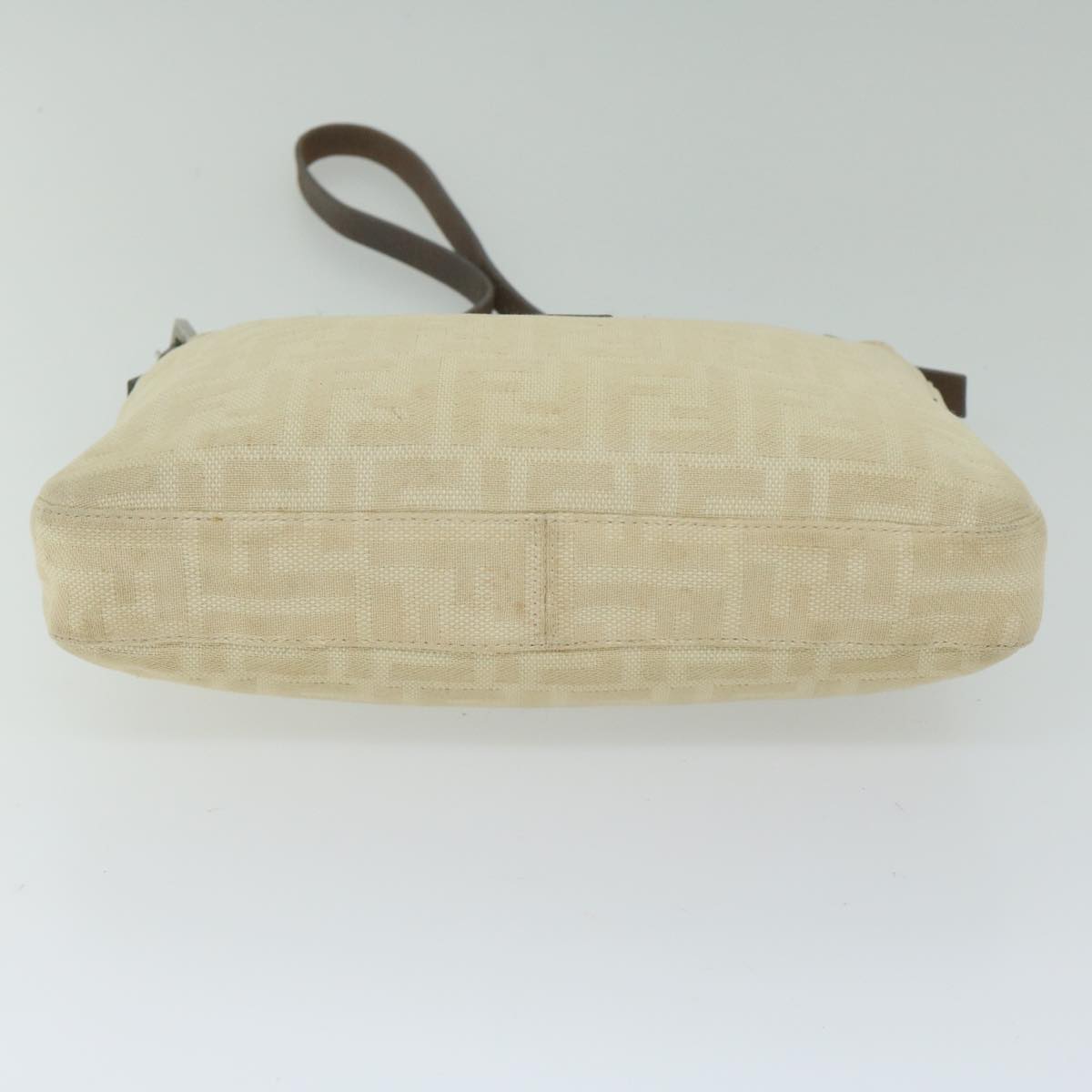 FENDI Zucca Canvas Mamma Baguette Shoulder Bag Beige 2348 26727 008 bs10534