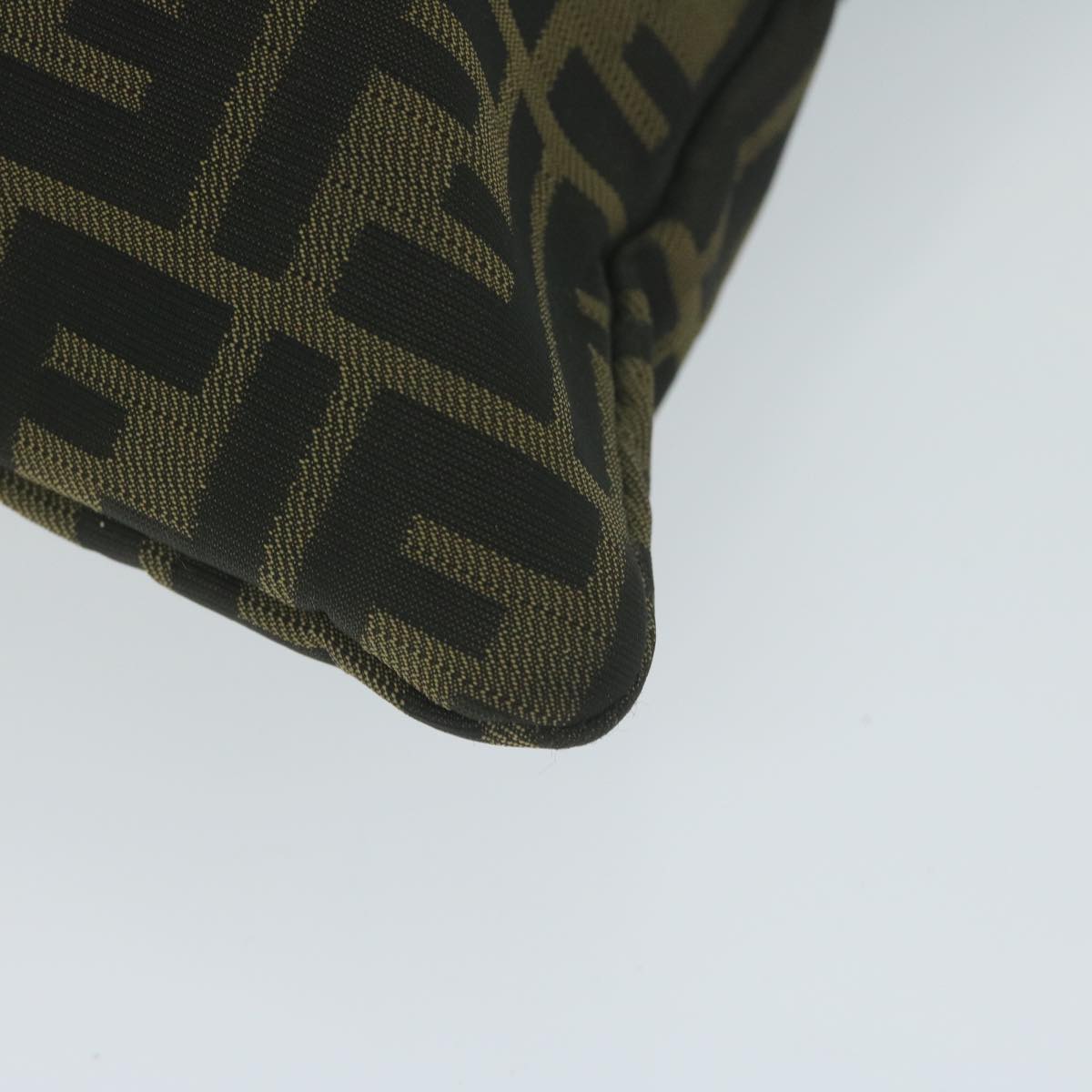 FENDI Zucca Canvas Shoulder Bag Black Brown 2119 26715 008 bs10539