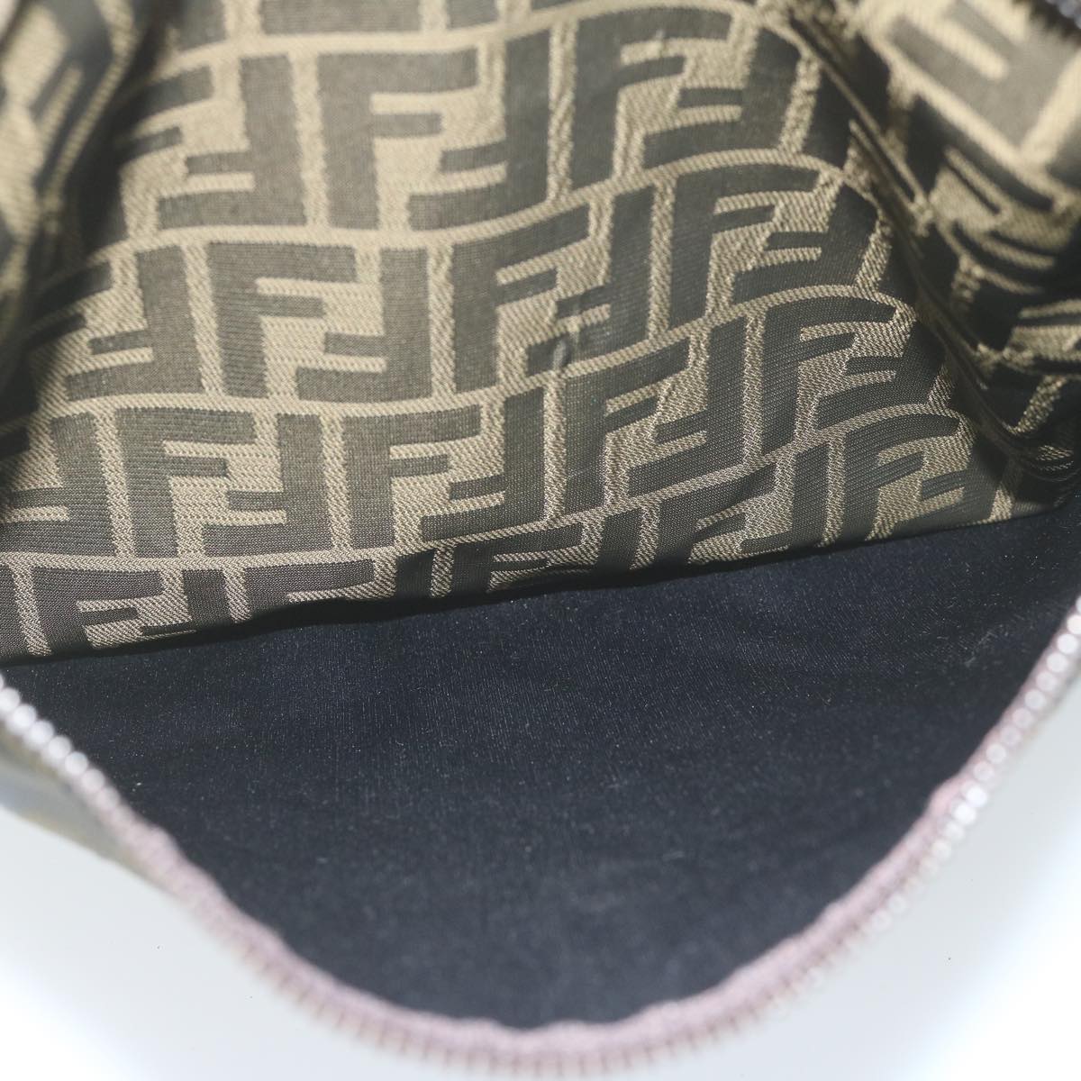 FENDI Zucca Canvas Shoulder Bag Black Brown 2119 26715 008 bs10539