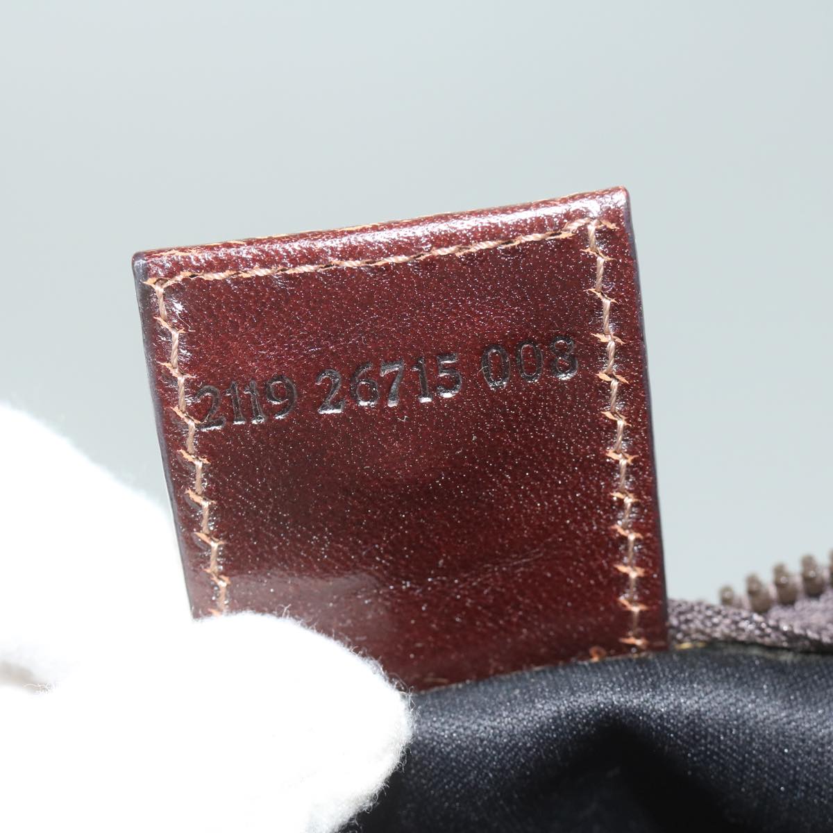 FENDI Zucca Canvas Shoulder Bag Black Brown 2119 26715 008 bs10539