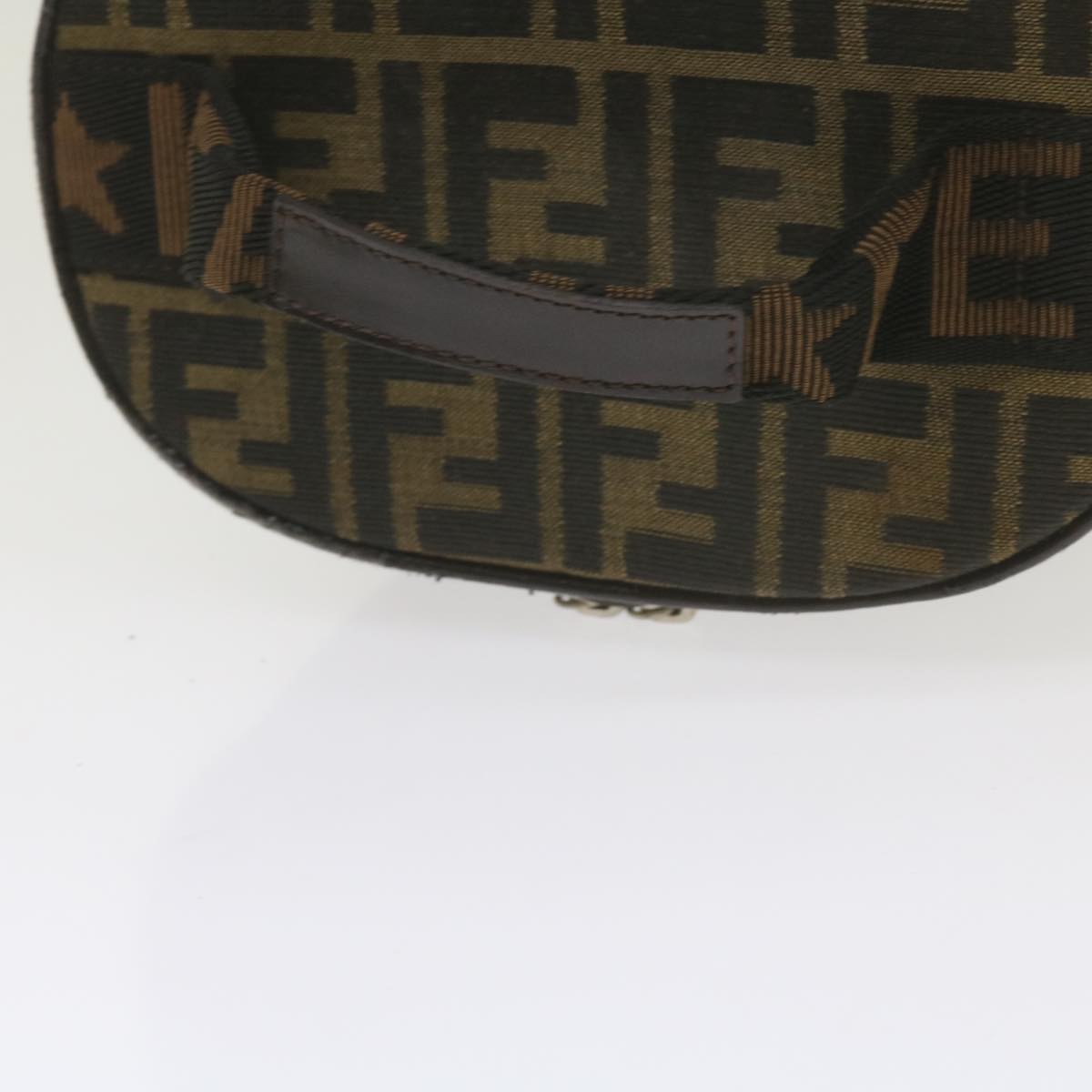 FENDI Zucca Canvas Vanity Cosmetic Pouch Black Brown bs10541
