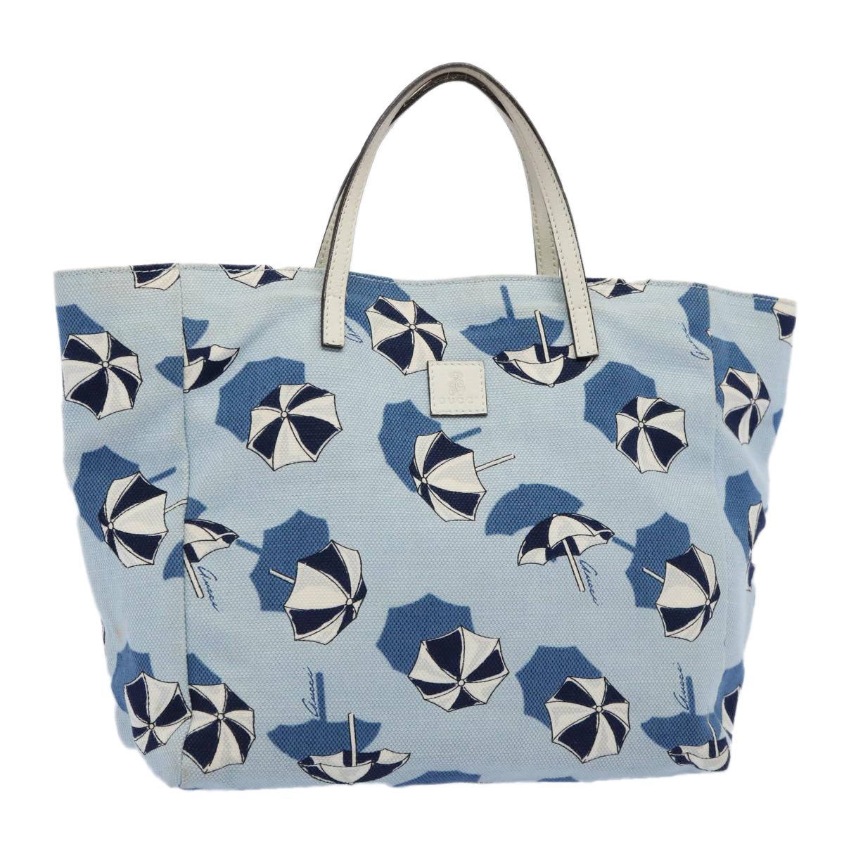 GUCCI Hand Bag Canvas Blue 284721 bs10615