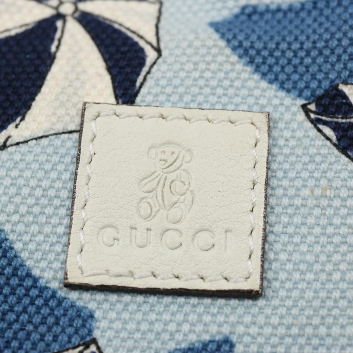 GUCCI Hand Bag Canvas Blue 284721 bs10615