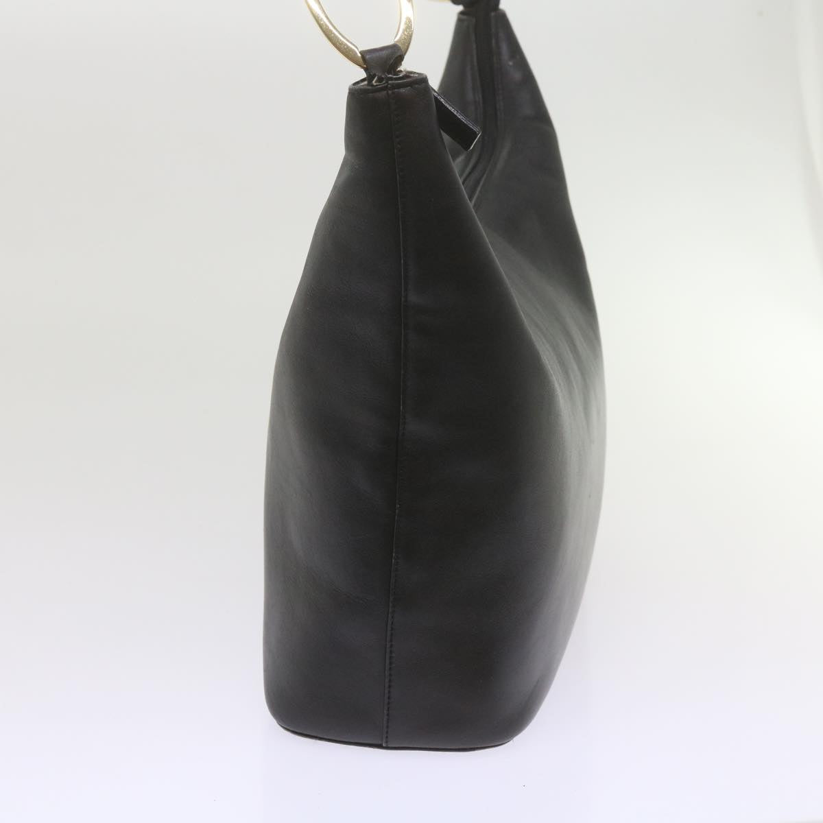 GUCCI Shoulder Bag Leather Black 001 1998 1805 bs10616