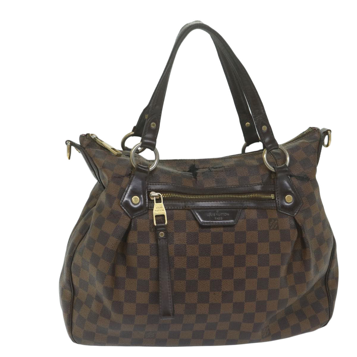 LOUIS VUITTON Damier Ebene Evora MM Tote Bag N41131 LV bs10619