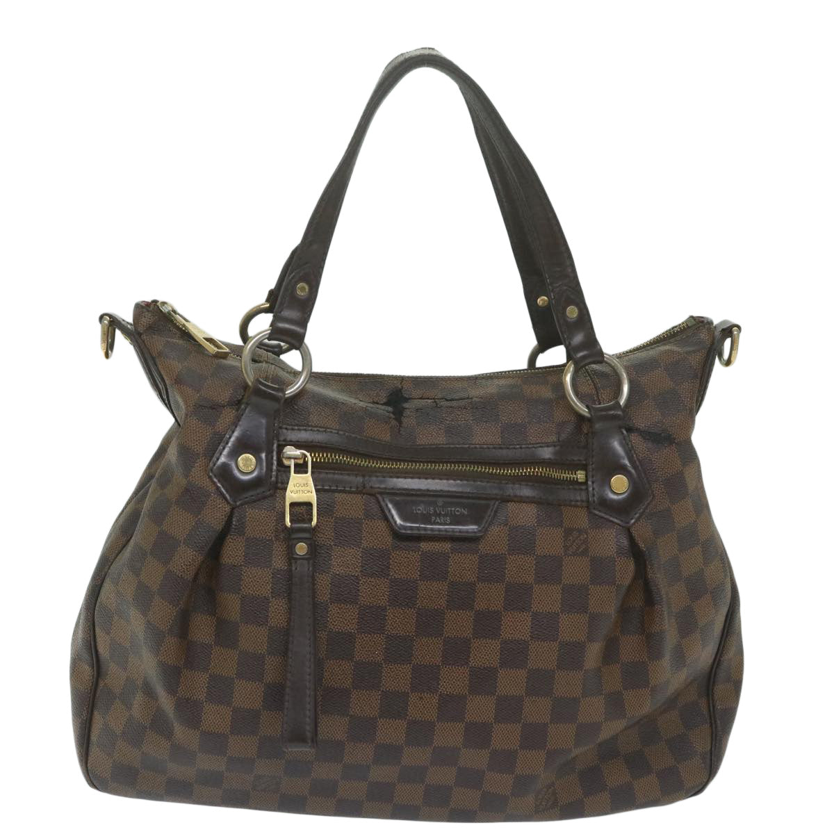 LOUIS VUITTON Damier Ebene Evora MM Tote Bag N41131 LV bs10619