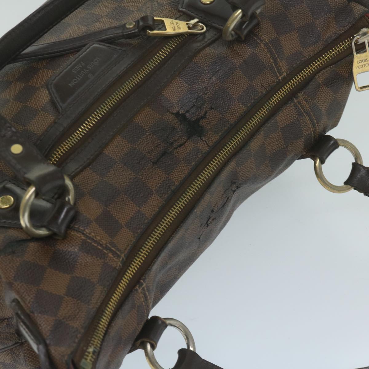 LOUIS VUITTON Damier Ebene Evora MM Tote Bag N41131 LV bs10619
