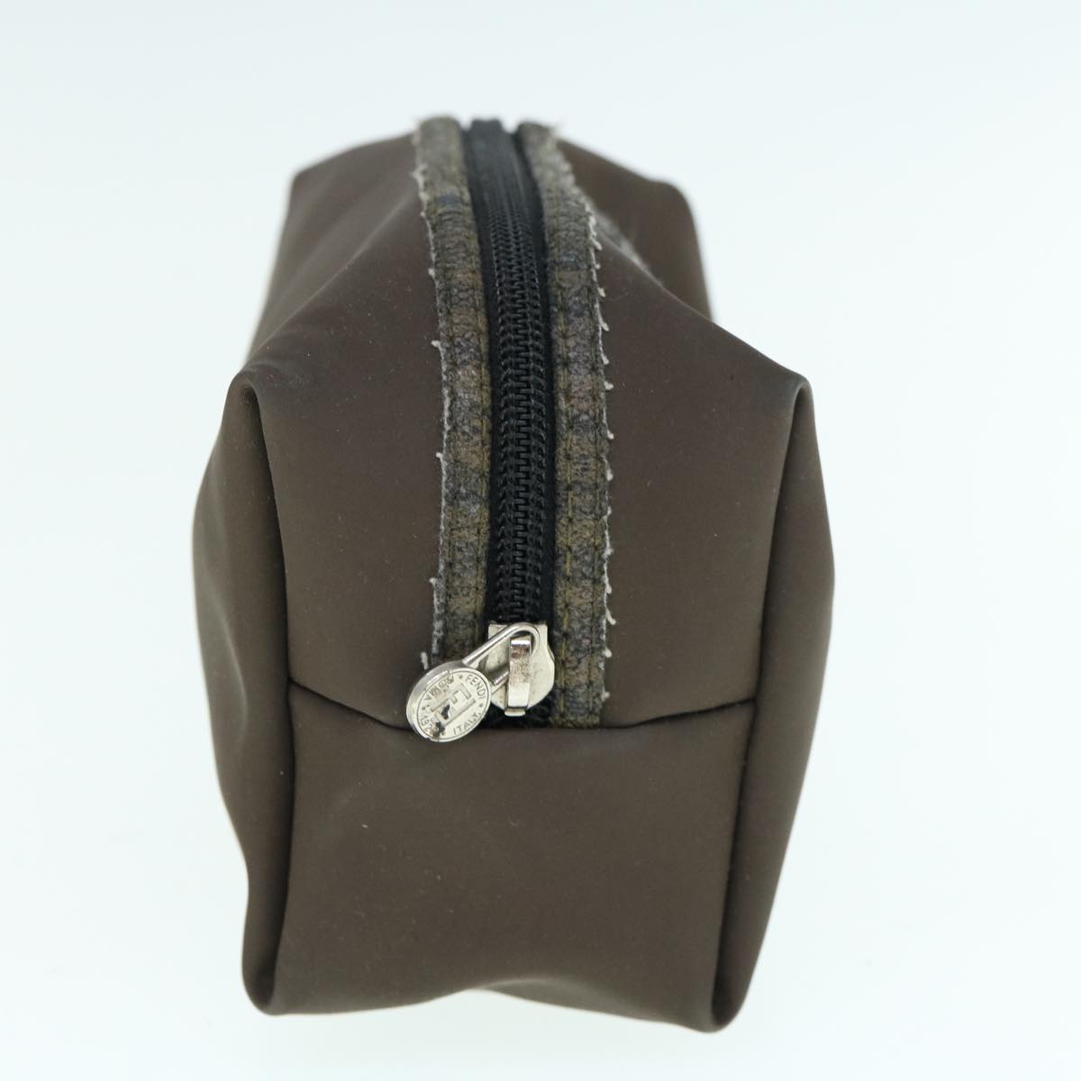 FENDI Pouch Pecan Canvas PVC 2Set Black Brown bs10625