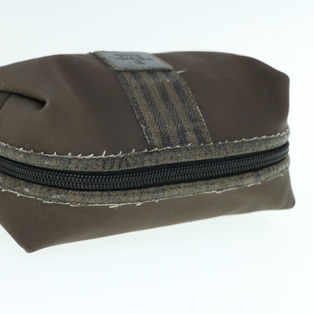 FENDI Pouch Pecan Canvas PVC 2Set Black Brown bs10625
