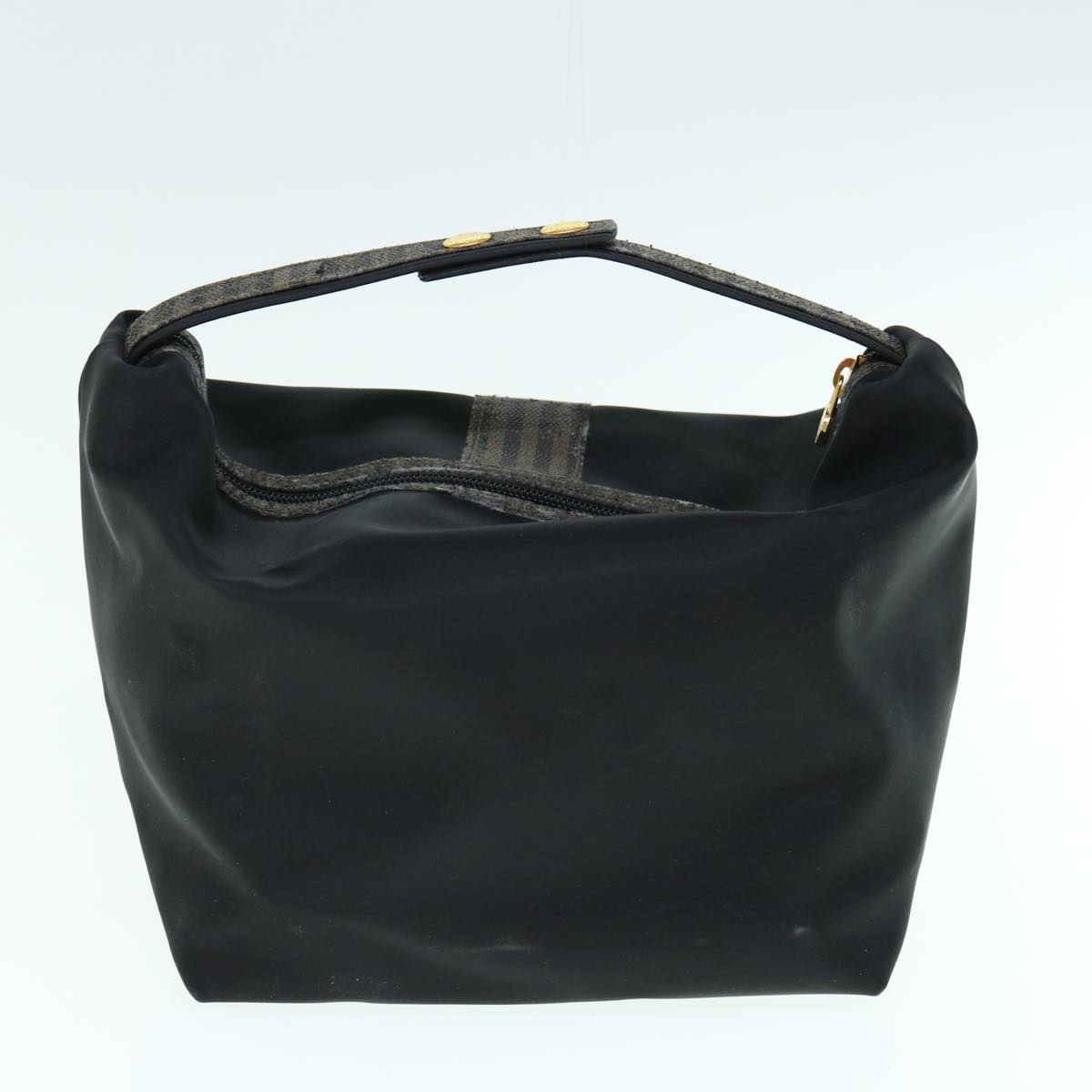 FENDI Pouch Pecan Canvas PVC 2Set Black Brown bs10625