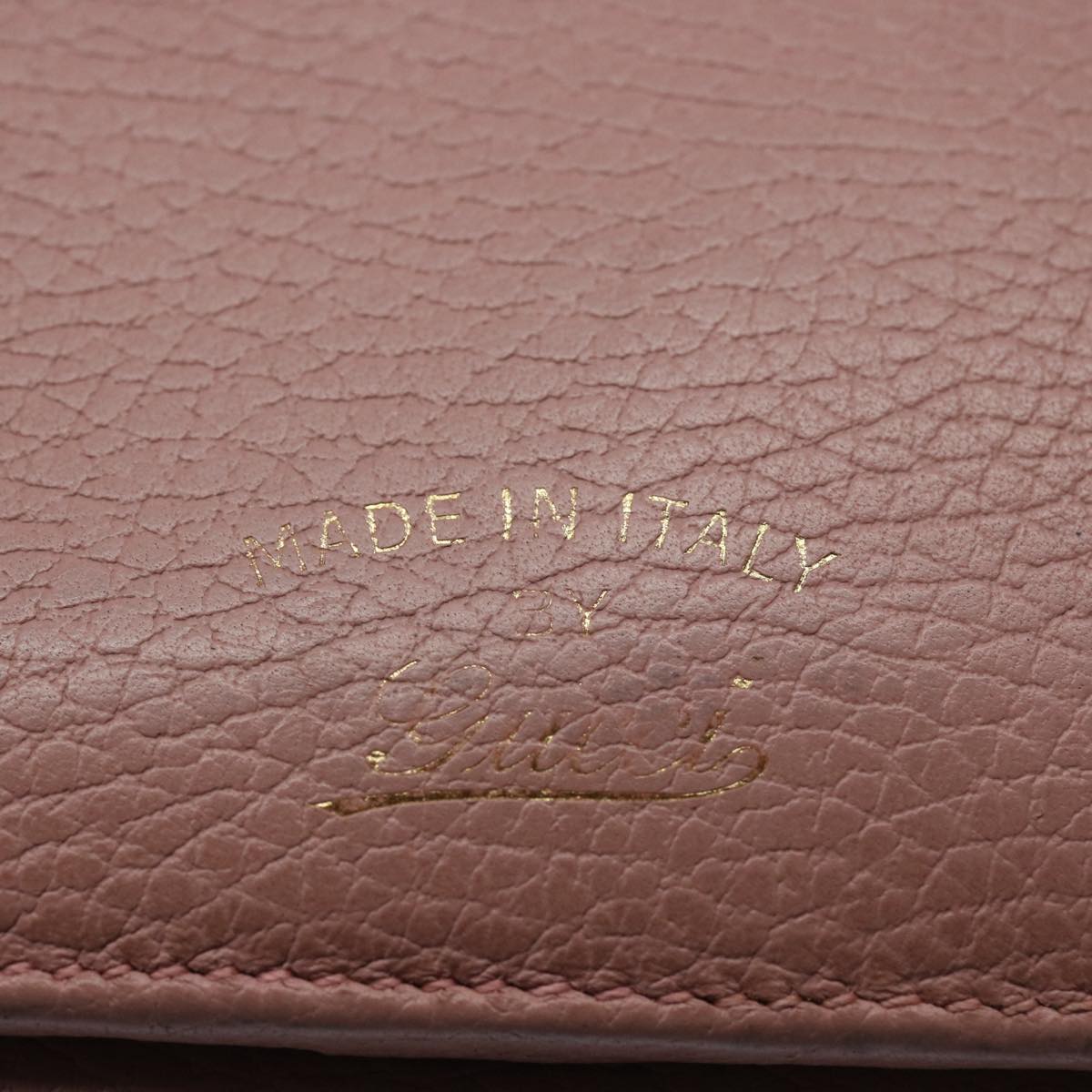 GUCCI Long Wallet Leather Pink 354498 bs10632