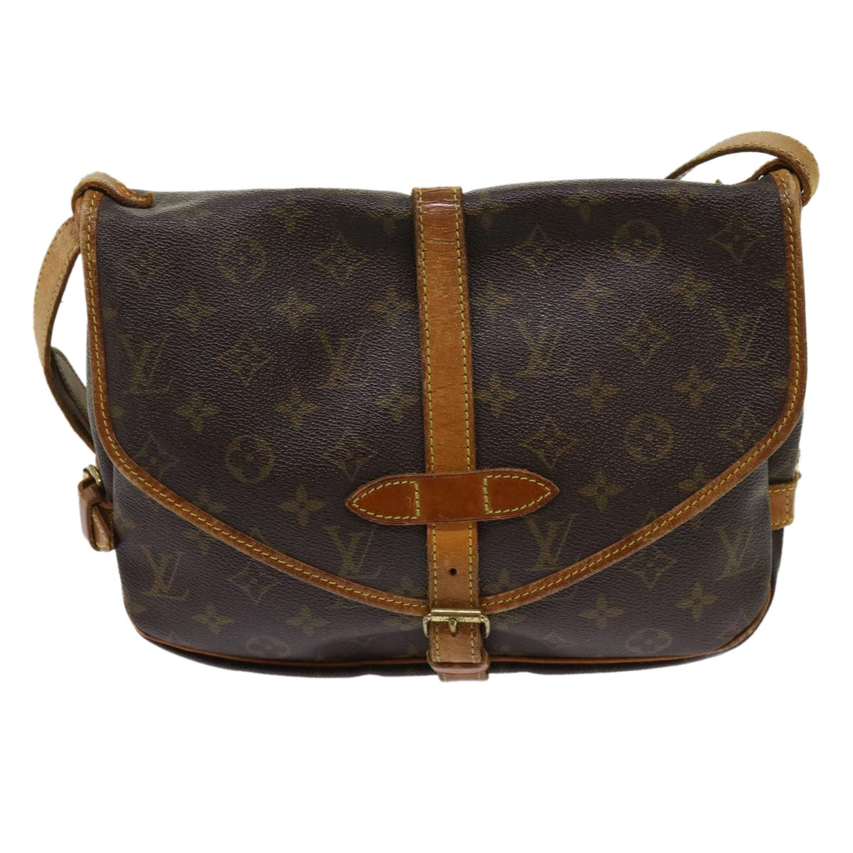 LOUIS VUITTON Monogram Saumur 30 Shoulder Bag M42256 LV bs10650