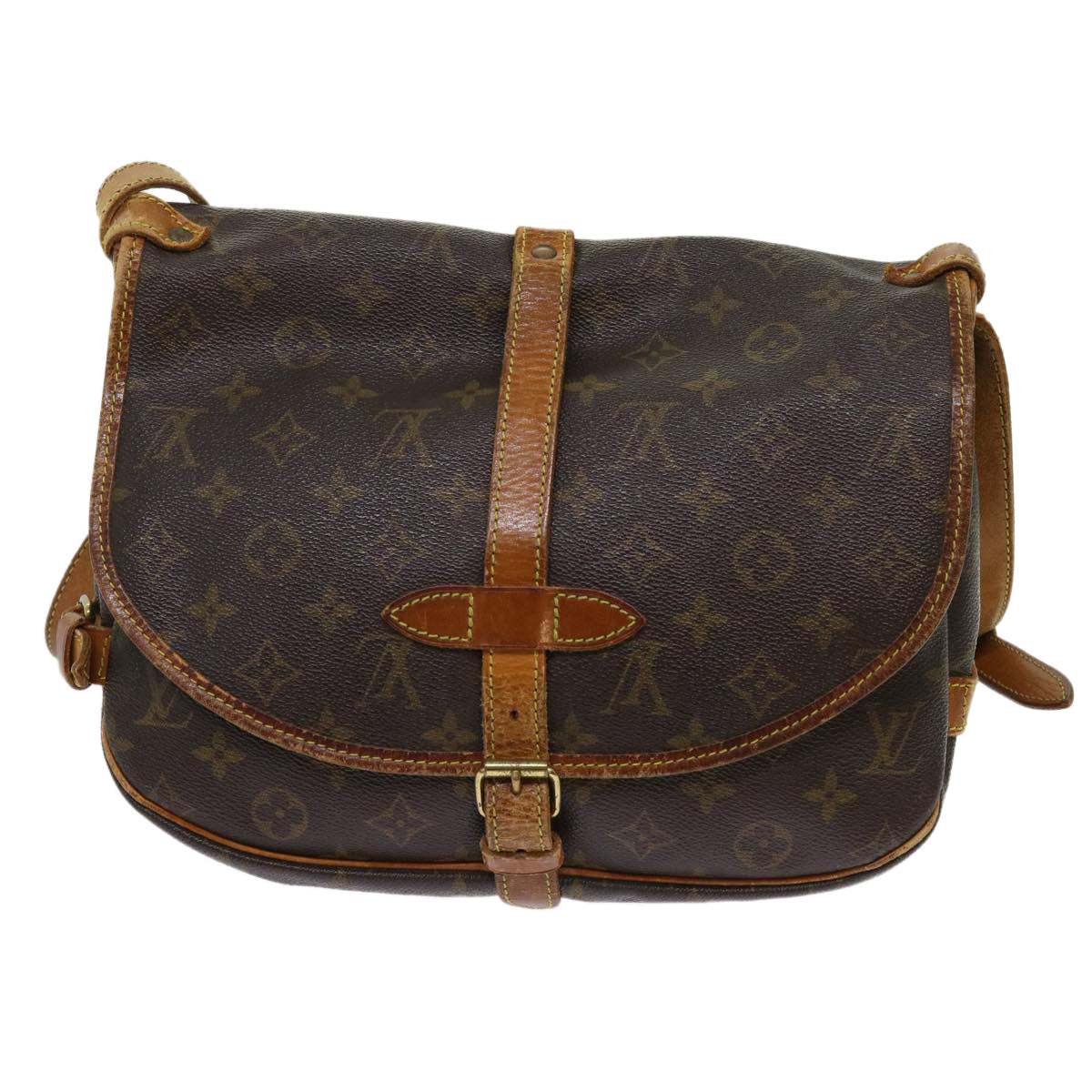 LOUIS VUITTON Monogram Saumur 30 Shoulder Bag M42256 LV bs10650