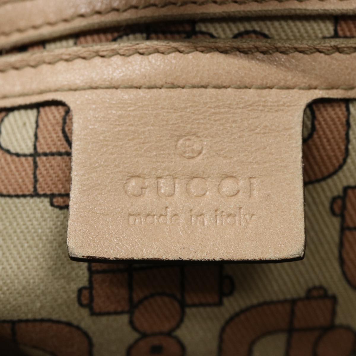GUCCI GG Canvas Guccissima Tote Bag Beige 197953 bs10664