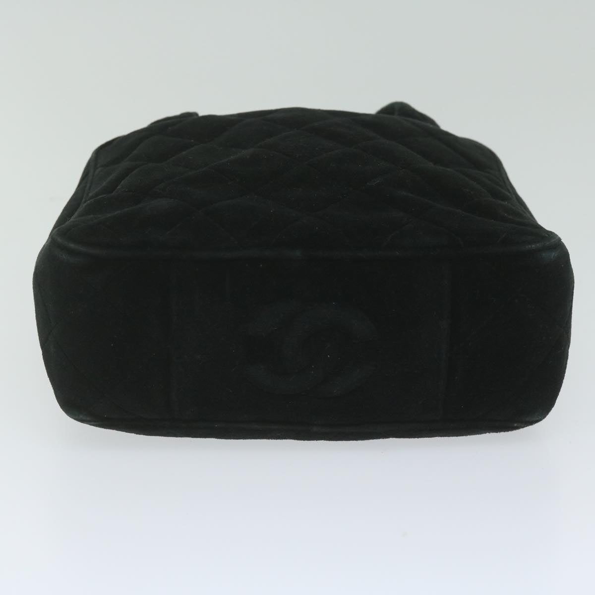 CHANEL Hand Bag Velor Black CC bs10697