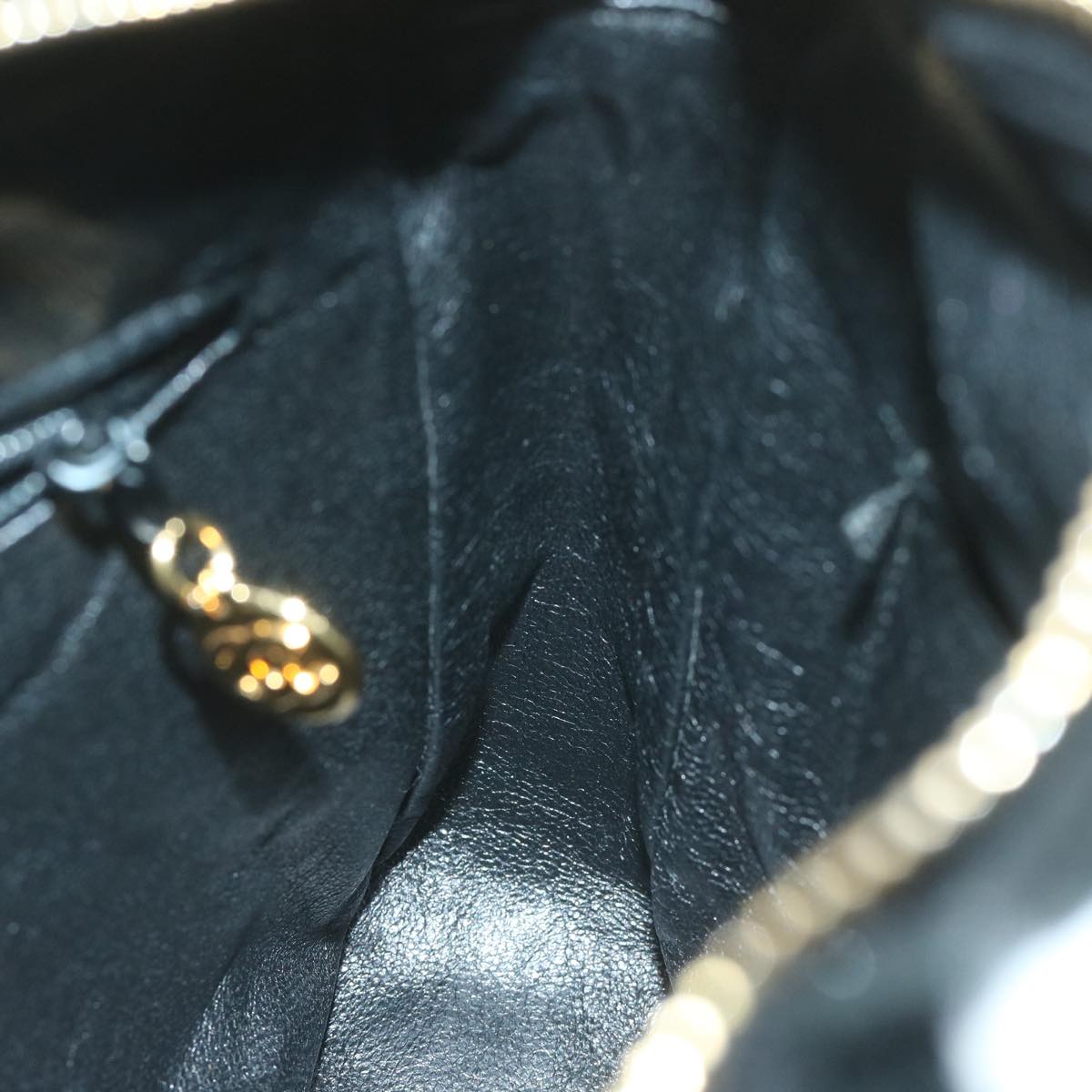 CHANEL Hand Bag Velor Black CC bs10697