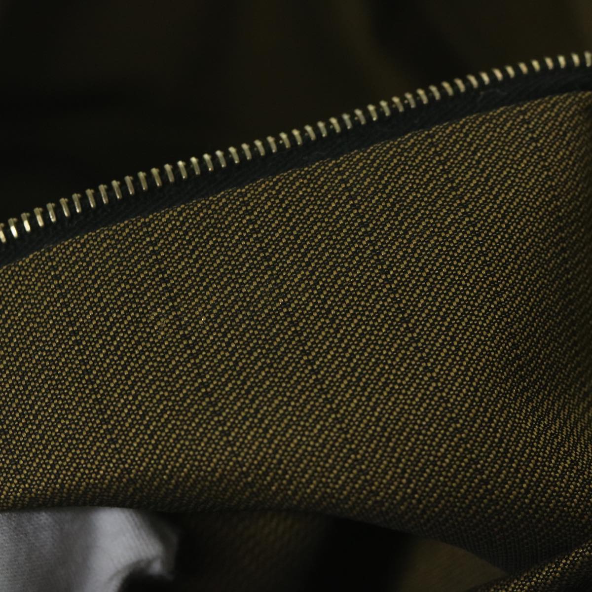 FENDI Zucca Canvas Hand Bag Black Brown bs10753