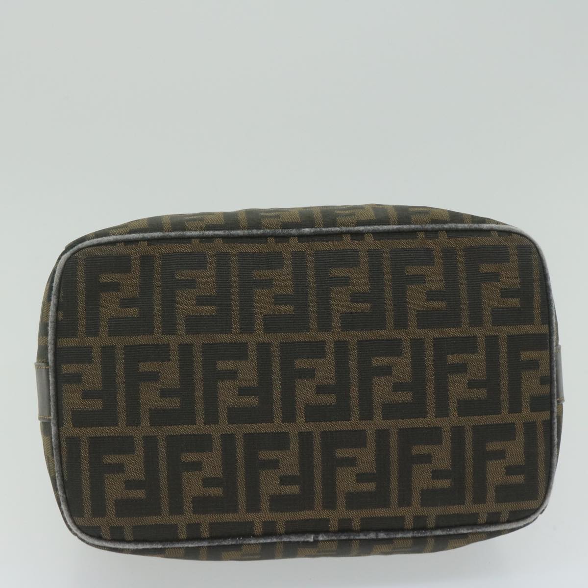 FENDI Zucca Canvas Hand Bag Black Brown bs10753