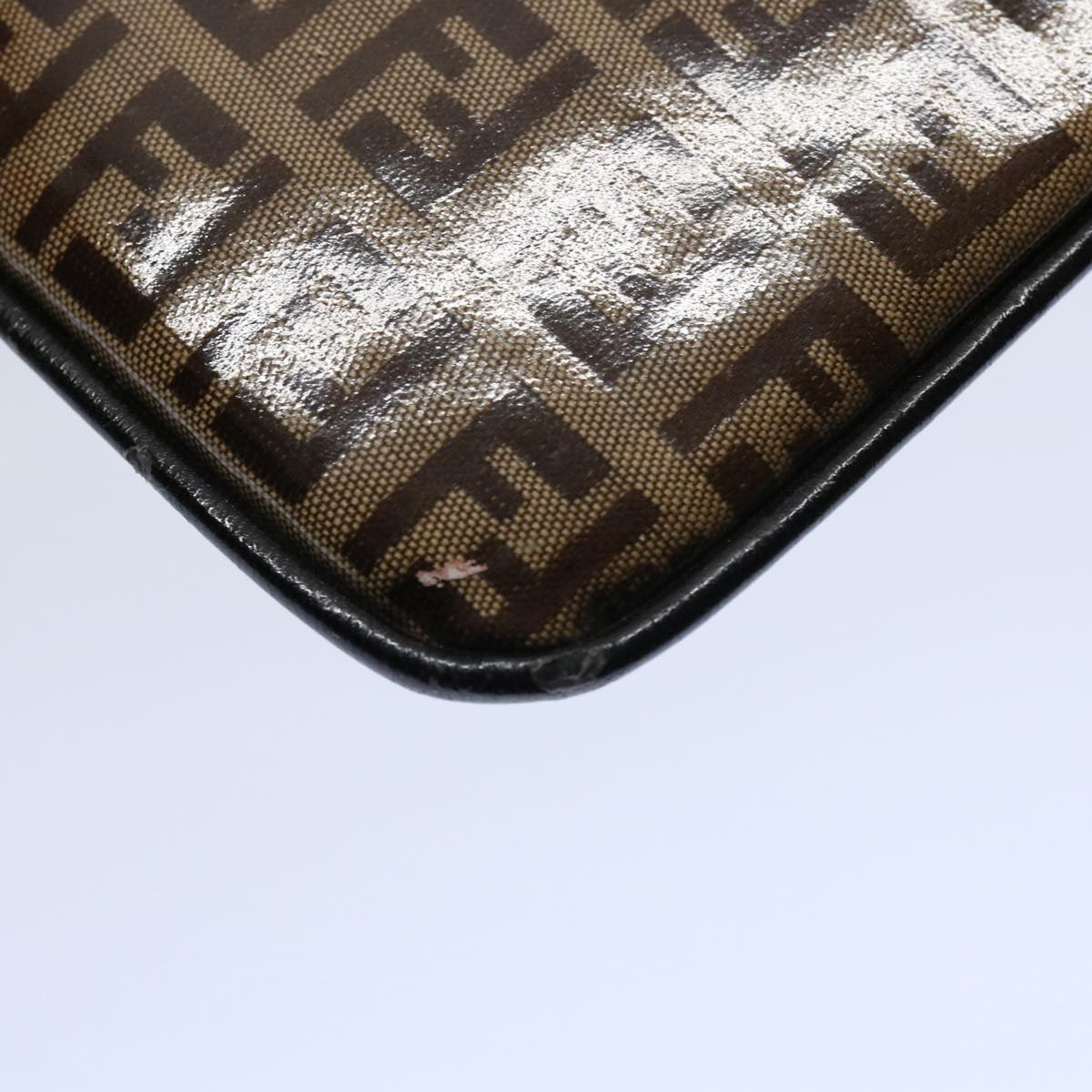 FENDI Zucchino Canvas Pouch Brown bs10758