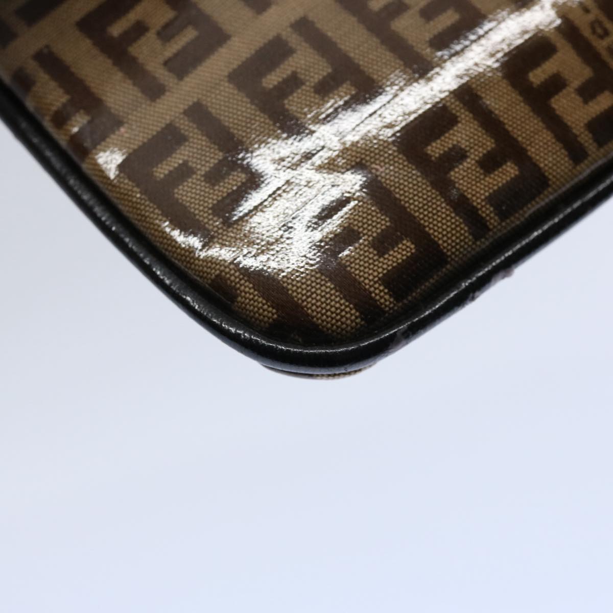 FENDI Zucchino Canvas Pouch Brown bs10758